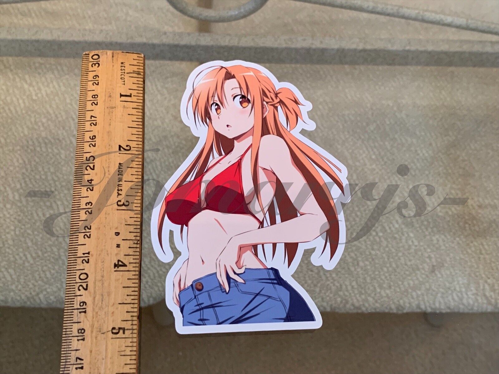 Sword Art Online - Anime- Asuna Yuuki d. Bikini Sun Fun Sticker Vinyl Decal  SAO