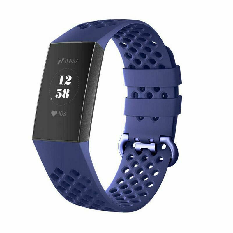 Fitbit Charge 3 4 Watch Soft Silicone Sports Replacement Band Wrist ...