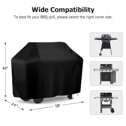 BBQ Grill Abdeckung Plane Wasserdicht Outdoor Robust Leinwand Allwetter - Medium - Bild 6 von 6