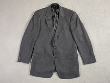 Giacca tuta Brooks Brothers 43 L grigio lana di agnello spina di pesce cappotto sportivo di lusso