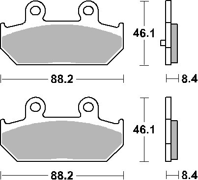 Plaquettes de frein KH412 céramique anti-sifflement pour scooter Suzuki AN 400
