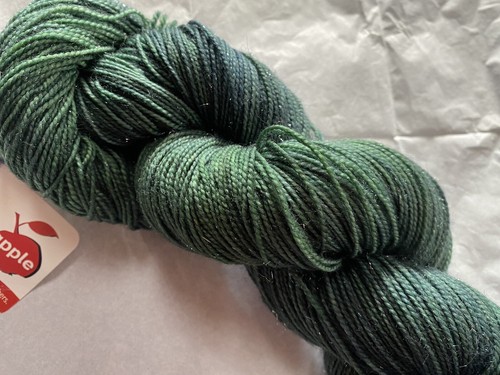 Crabapple Yarn, Pizzazz fingering, “Greensleeves” color, 437 yards - Picture 6 of 7