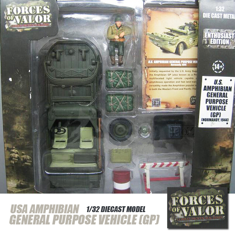 USA AMPHIBIAN GENERAL PURPOSE VEHICLE (GP) 1/32 DIECAST MODEL FINISHED TANK FOV