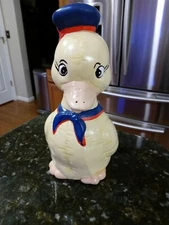 Vintage Duck Ceramic Kimble Mold Hand Paint Unique Pose Donald