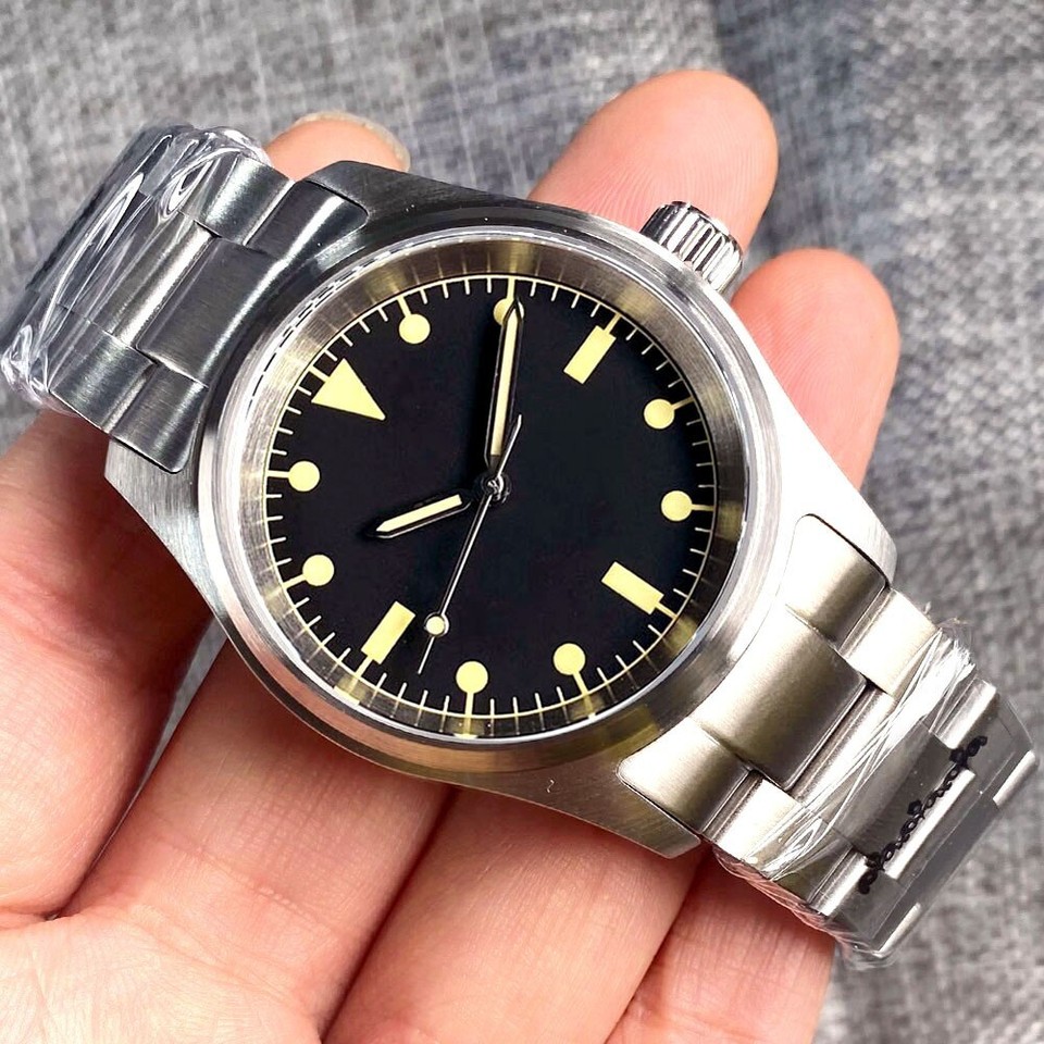 Dive Men Watch Luminous Blue Green Dial 36mm Pilot NH35 PT5000 ...