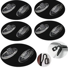 Push in Glasses Nose Pads,5 Pairs Eyeglasses Replacement Nose Piece,Oval Soft