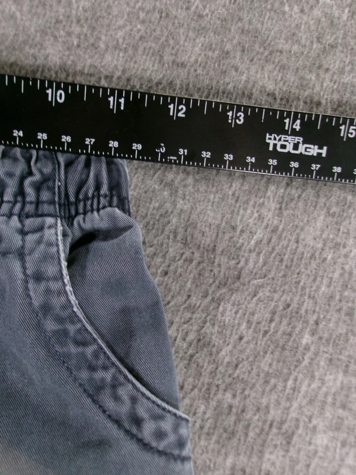 Pantalones cargo LL Bean juveniles 12 gris sarga de algodón cepillado cintura elástica recta Foto 4 de 4