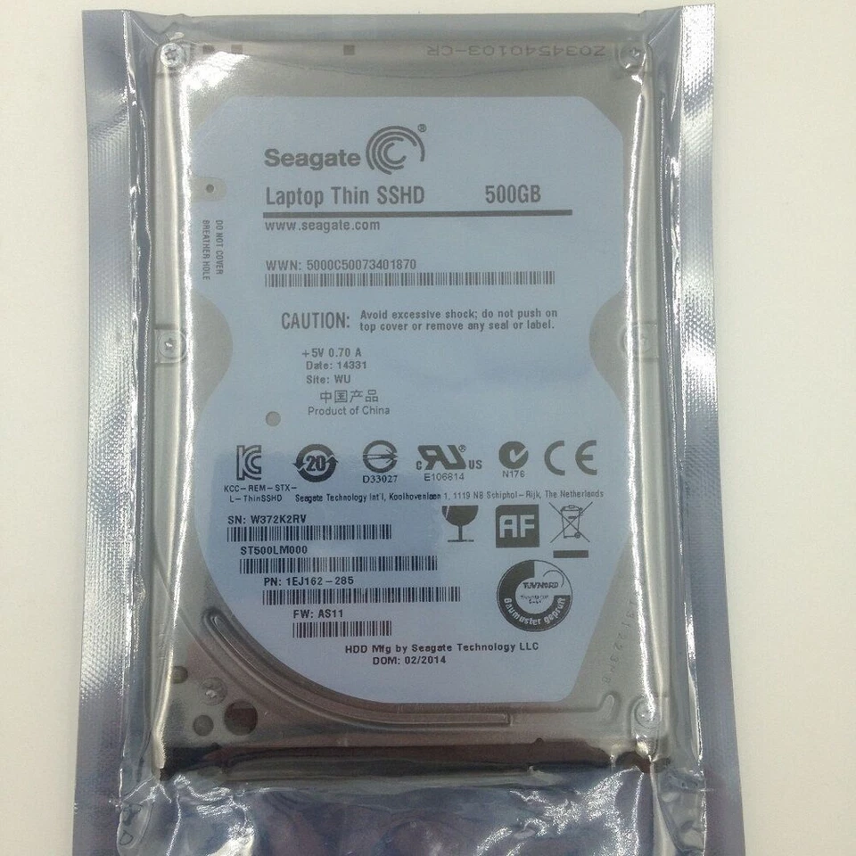 ST500LM000 New Seagate 2.5'' SSHD Gen3 SSD Hybrid 500GB Hard Drive 7mm SATA - Image 2 of 3