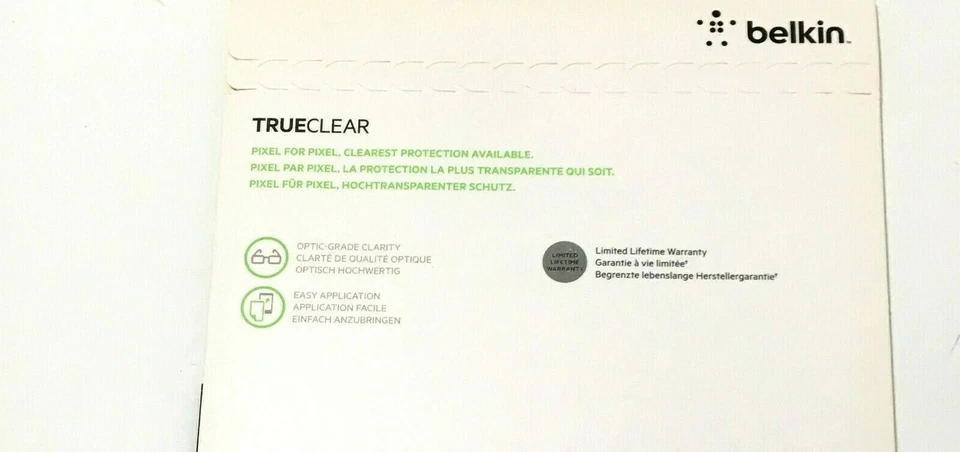 Paquete de 2 protectores de pantalla transparentes Belkin TrueClear 8" Tablet iPad Mini OS012 Foto 4 de 4