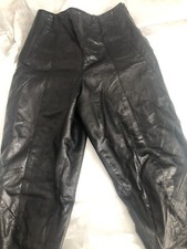 Vintage Firenze Santa Barbara Leather black high waist ladies pants size 4