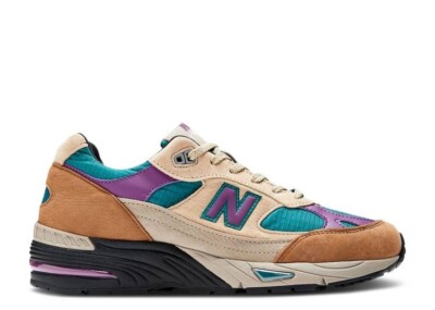 Palace New Balance 991 Teal Brown Beige Made in UK MiUK Palace New Balance 991 Teal Brown Beige Made in UK MiUK