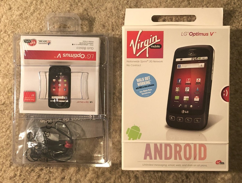LG Optimus V VM670 Virgin Mobile Wireless Smartphone Box Book & Accessories Only
