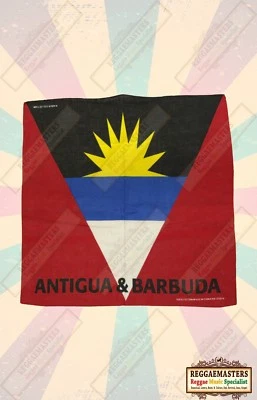 ANTIGUA & BARBUDA DRUCK BANDANA GESICHTSBEDECKUNG KOPFTUCH 57 cm x 57 cm 100 % BAUMWOLLE