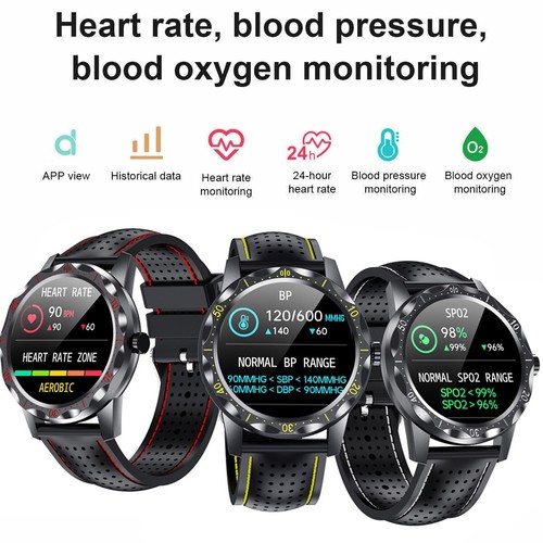 Bluetooth 5.0 SMART WATCH frequenza cardiaca pressione arteriosa di  ossigeno Touch screen Bracciale | eBay