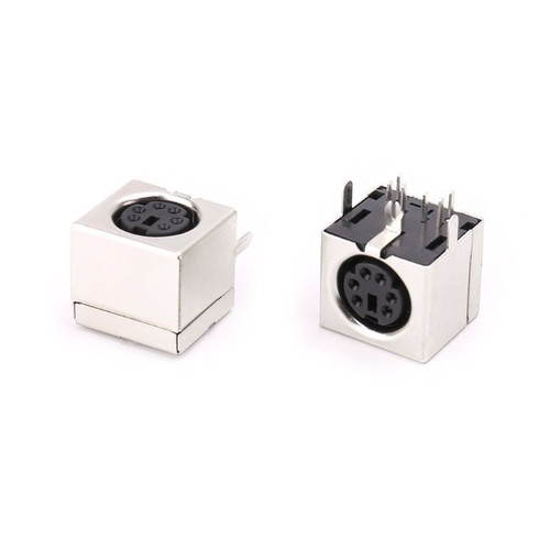 10pcs Mini 6-pin Din Socket Connectors PS-2 Female Plug PCB Solder Connector PC - Afbeelding 2 van 8