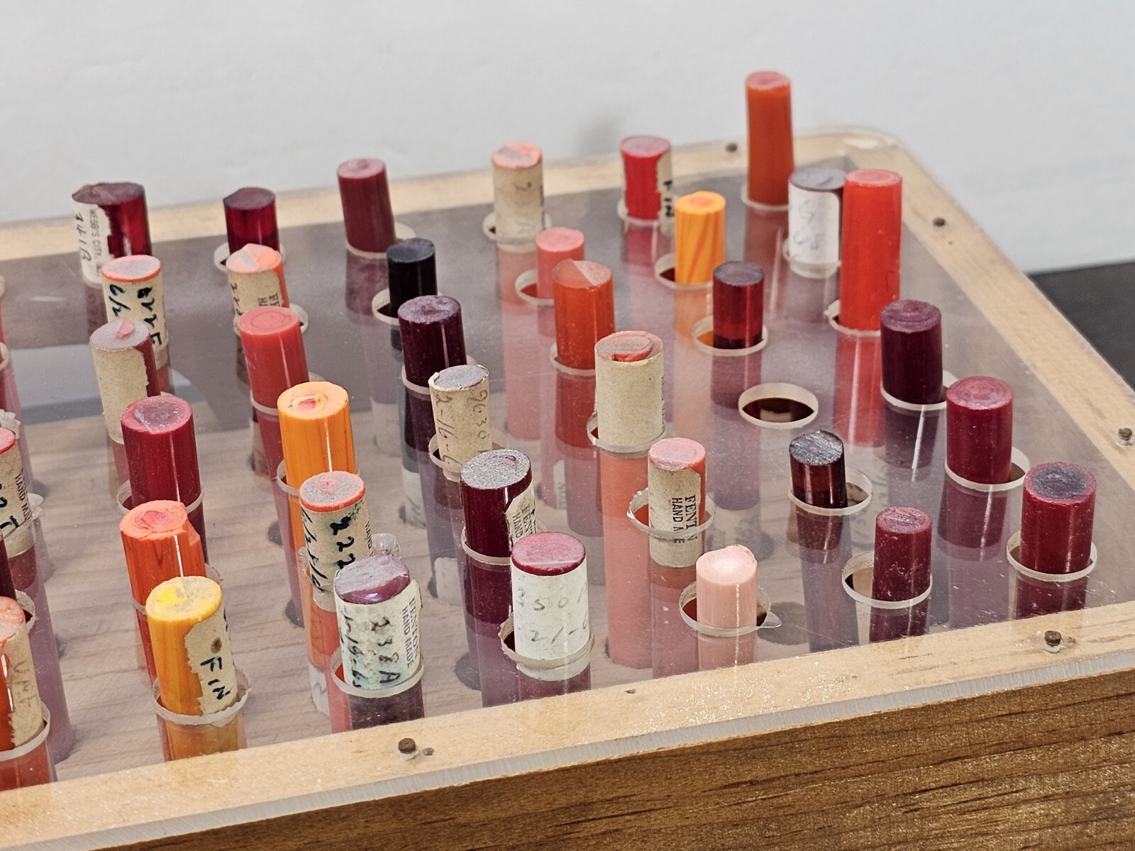 Rare 1950s1960s Fenton Glass Factory Sample Tray Of 90 Different