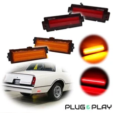 Amber & Red Lens LED Side Marker Light For 81-88 Chevy Monte Carlo SS All Around