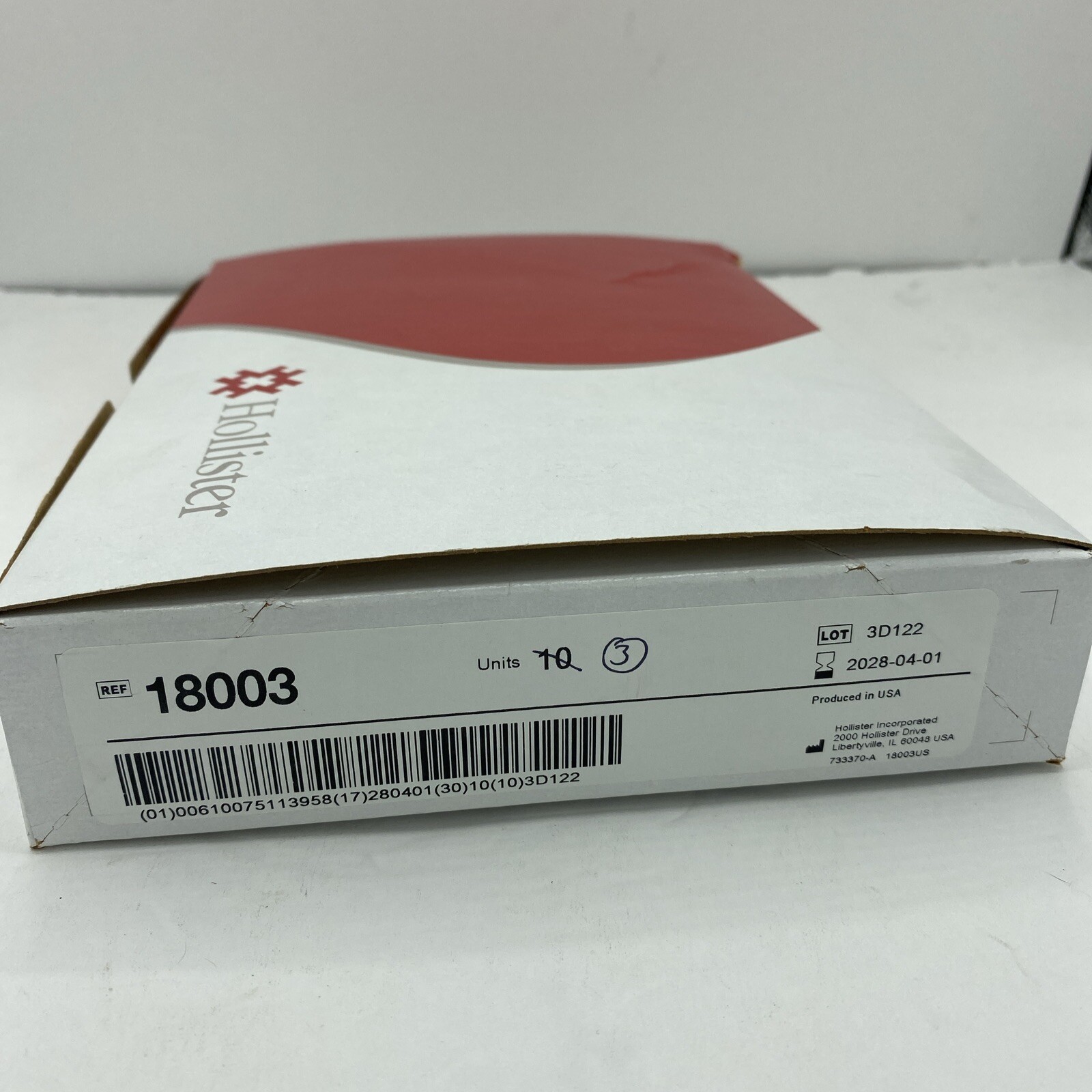 3 Hollister 18003 New Image 2 Piece Drainable Ostomy Pouch 2 1/4" Clear