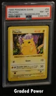 Pokemon Base Set Unlimited Shadowless Pikachu (Red Cheeks) PSA 8 (7687) 58/102