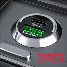 2x 100W USB Phone Charger Type C QC3.0 Fast Charging Car Interior Accessories