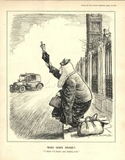 GREAT BRITAIN Post War 2 Cartoon - DISSOLUTION OF PARLIAMENT - 1945 Rare PUNCH
