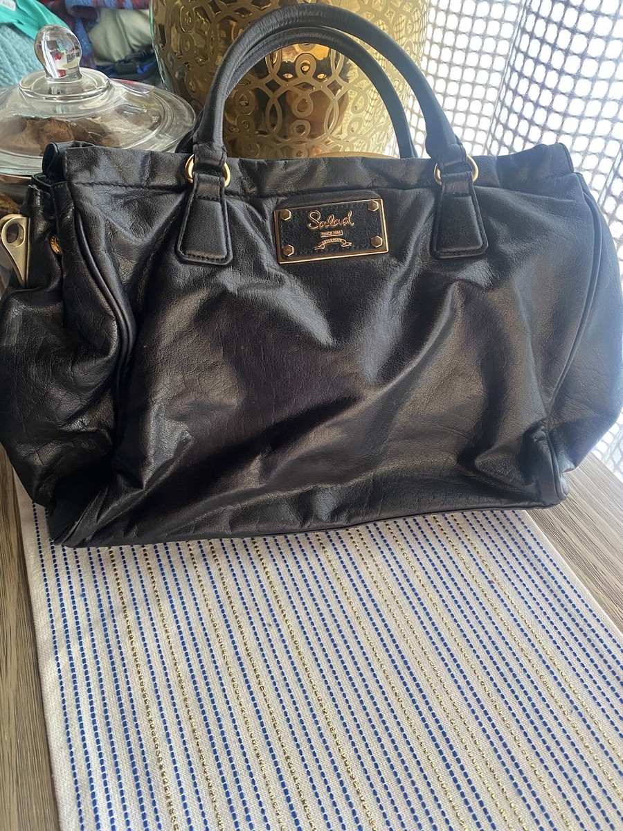 SALAD AW 1936 Leather Bag Black Love And Peace Multiple