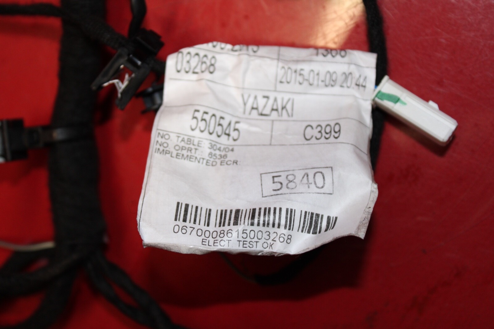 2014-2019 MASERATI GHIBLI M157 OEM LEFT REAR DRIVER SIDE DOOR PANEL WIRE HARNESS