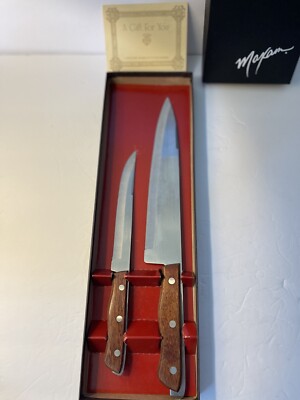 MAXAM CHEF KNIFE SET OF TWO IN ORIGIONAL BOX WITH LIFETIME WARRENTY CARD