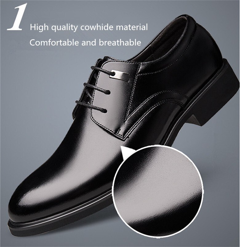 Men's Oxford Dress Shoes - Stylish Pointed Toe Lace-Up for Formal Events
