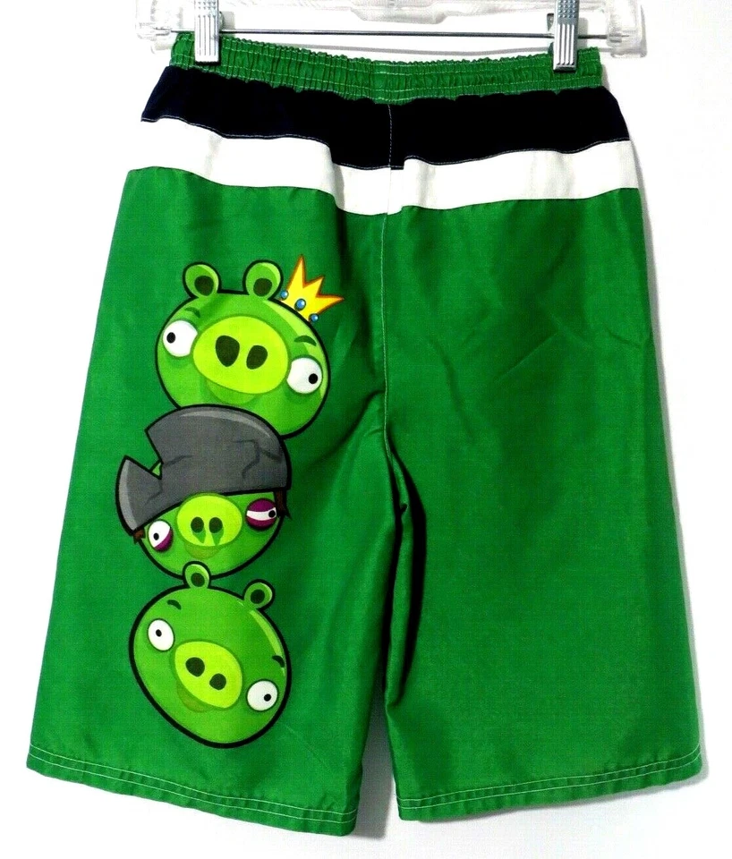 Boy Size 12 S Swim Trunks Green With Pictures & Print - Image 2 of 4