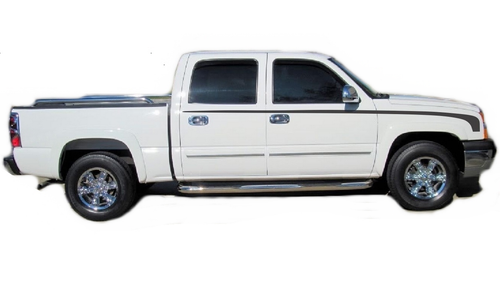 2 PCS Graphic Waist Line Stripe Car Sticker For Chevrolet Silverado Side Decals - Picture 3 of 6