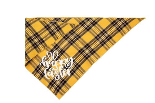 Pack of 2 Dog Bandana Easter - Reversible Plaid Triangle Bibs Pet Scarf - Picture 3 of 6