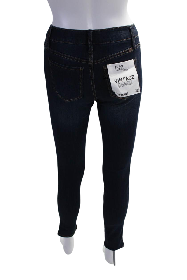 1822 Denim Women's High Waist Dark Wash Five Pockets Skinny Denim Pants