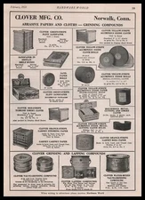 1933 Clover Norwalk Connecticut Abrasive Paper Cloth Grinding Compounds Print Ad