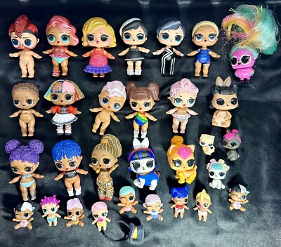 Huge LOL Surprise Dolls Lil Sisters babies Pets Lot Of 30+