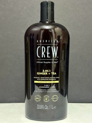 American Crew 3-In-1 Ginger + Tea Shampoo, Conditioner & Body Wash - 33.8 fl oz