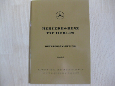 Betriebsanleitung Mercedes Benz Typ 170 Da,Db