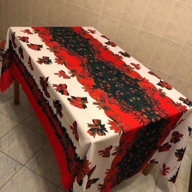 Large Xmas Table Cloth Rectangle Fabric Table Cover Christmas Dining