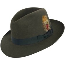 Stetson Sutley Fur Felt Fedora Hat Graphite Gray Size 6 3/4