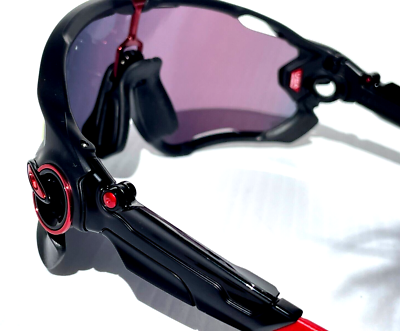 NEW Oakley JAWBREAKER Matte Black & Red PRIZM Road Ruby Lens