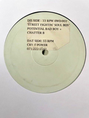 T Power - Cry / Potential Bad Boy - Street Fighting Soul Boy 10'' Jungle Vinyl