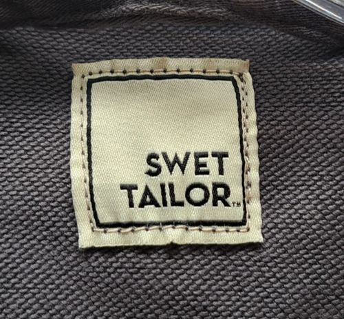 SWET Tailor The Duo Jacket Mens Large Gray Charcoal Stretch Button Preppy Casual - Picture 3 of 14