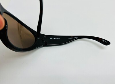 BALENCIAGA SWIFT 0158 Brown Havana Cat Exaggerated Mask Sunglass
