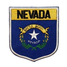 State Flag Shield Nevada Patch Badge Travel USA Embroidered Iron On Applique