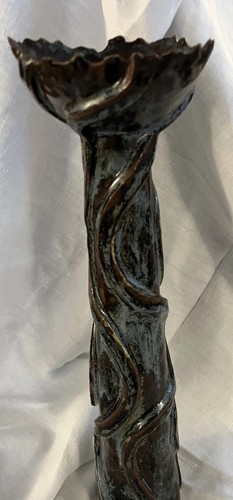 Unique Studio Pottery Karina Lord Floral Display Stand 15" Tall Brown & Grey - Picture 6 of 20
