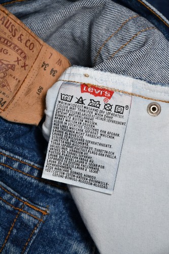 Vintage 80s Levi's 501 Denim Blue Jeans Made in USA 34x34 - Picture 5 of 11