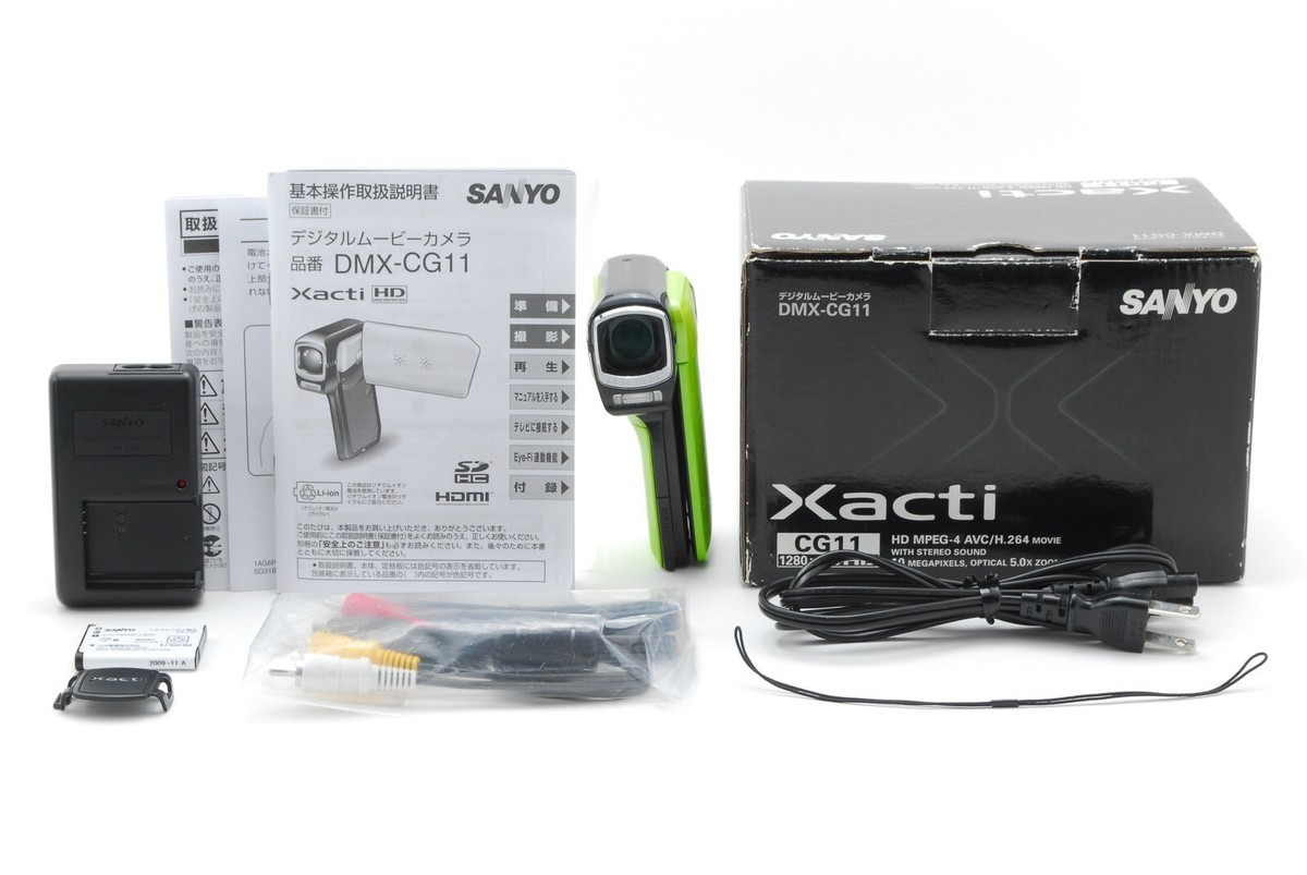 NEAR MINT in Box】SANYO Xacti DMX-CG11 Green 10.0 MP Digital Movie Camera Japan | eBay NEAR MINT in Box】SANYO Xacti DMX-CG11 Green 10.0 MP Digital Movie Camera Japan | eBay