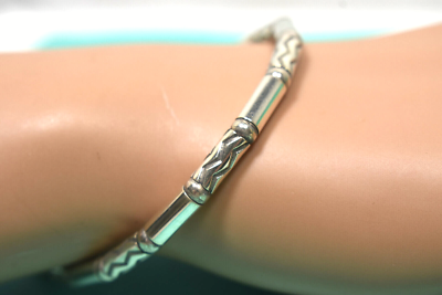 アクセサリー Vintage Tiffany Aztec Zig Zag Bracelet Tiffany & Co Zig Zag Aztec Bead Bracelet Sterling Silver 7.5