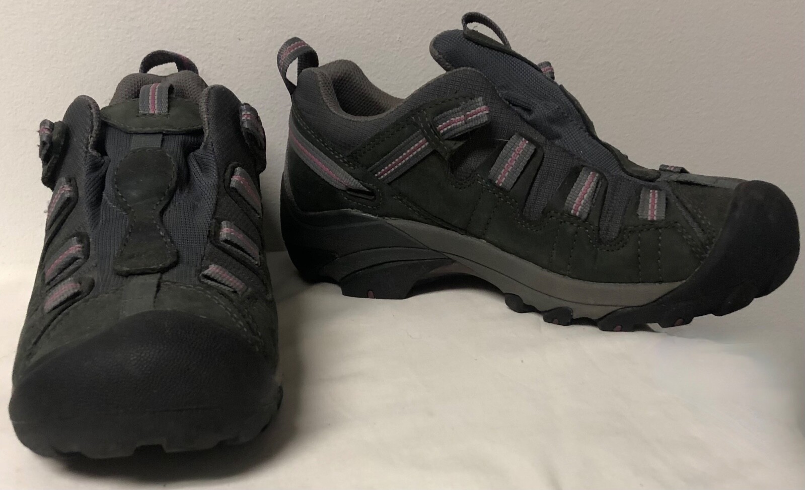 KEEN DA DONNA TARGHEE IN PELLE E RETE SECCA IMPERMEABILE GRIGIO # 5216 TAGLIA 10 40 5