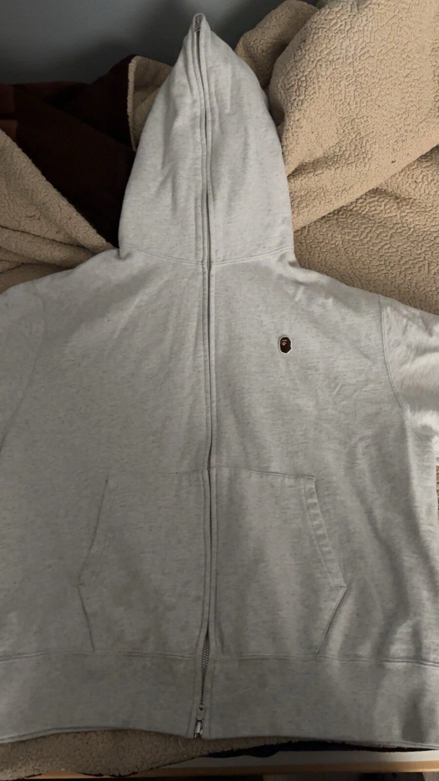 A BATHING APE (BAPE) Scimmia da bagno Bape full zip grigio raro